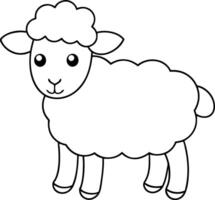 A sheep is standing in a field vector