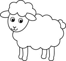 A sheep is standing in a field vector
