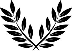 The image is of two leaves that are crossed over each other vector
