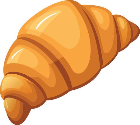 A croissant is shown in a close up