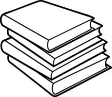 A stack of books with the top book being the largest vector