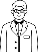 A man in a suit and tie is smiling vector