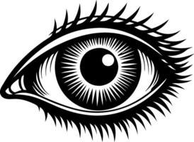A close up of an eye with long lashes vector