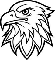 The eagle has a fierce look on its face vector