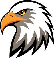 The eagle has a fierce look on its face vector