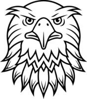 The eagle has a fierce look on its face vector