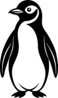 A penguin is standing on a white background vector