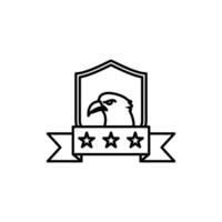 Eagle with USA shield,coat of arms of America,simple design icon logo illustration,suitable for use in web design and mobile applications, logo illustration. Symbol, pixel graphic. vector