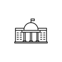 White House linear icon sign for use in web design and mobile apps, logo.Symbol illustration, pixel graphics. vector