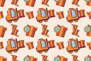 logistic element theme seamless pattern illustration vector