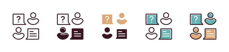 live customer support icon set. client online assistance hotline support illustration for business web or app vector