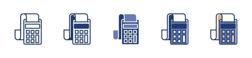 sales and tax document calculation icon counting total cost using calculator for finance business element illustration vector