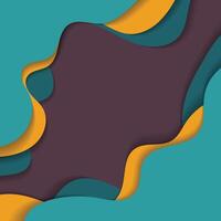 Abstract fluid background wavy overlap with shadow vector