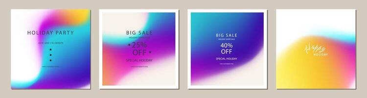 gradient mesh square template. bright color design Suitable for social media posts, cards, invitations, banner and web ads vector