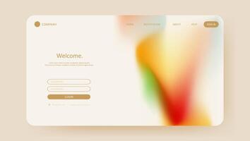 Abstract elegant gradient background. aesthetic website landing page or banner template modern style vector