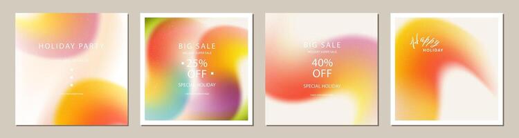 gradient mesh square template. bright color design Suitable for social media posts, cards, invitations, banner and web ads vector