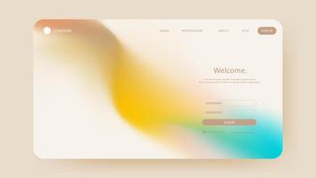 Abstract elegant gradient background. aesthetic website landing page or banner template modern style vector