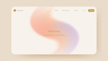 Abstract elegant gradient background. aesthetic website landing page or banner template modern style vector