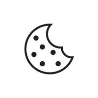 Browser Cookie Icon. Outline Style Icon Cookie icon isolated, logo concept sign, filled black symbol. vector