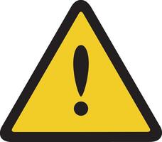 Triangle exclamation icon. ideal illustration for scenes about caution and warning. vector