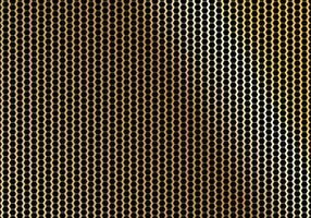 Hexagon seamless pattern, golden color pattern background vector
