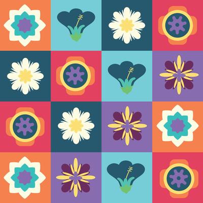 colorful design with flowers and blossoms in the center. suitable for background