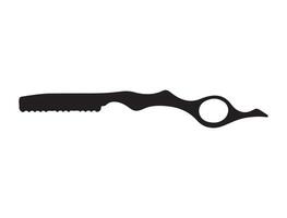 Razor silhouette on white background vector
