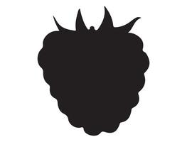 Raspberry silhouette on white background vector