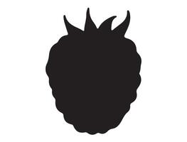 Raspberry silhouette on white background vector
