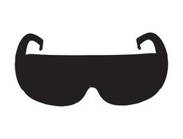 Safety goggle silhouette on white background vector