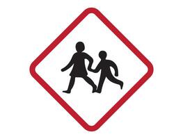 Traffic sign on white background vector