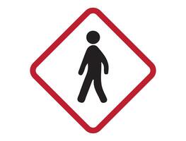 Traffic sign on white background vector