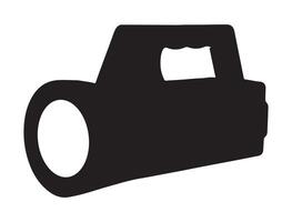 Flashlight silhouette on white background vector