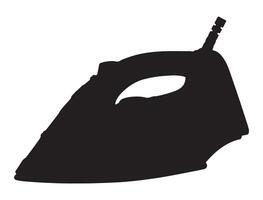 Iron silhouette on white background vector