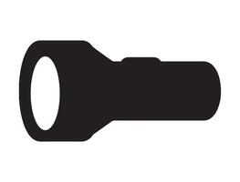 Flashlight silhouette on white background vector