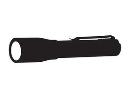 Flashlight silhouette on white background vector