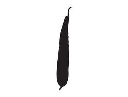 Luffa vegetable silhouette on white background vector