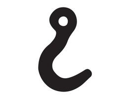 Lifting hook silhouette on white background vector