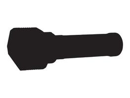 Flashlight silhouette on white background vector