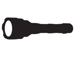 Flashlight silhouette on white background vector