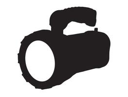 Flashlight silhouette on white background vector