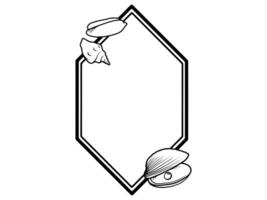 Seashell Frame Outline Background Illustration vector