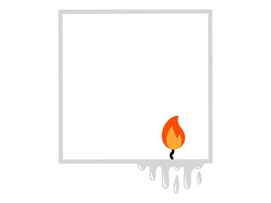 Frame Candle Sketch Line Art