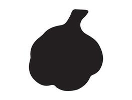 Garlic silhouette on white background vector