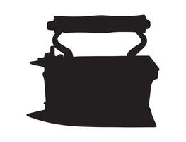 Iron silhouette on white background vector