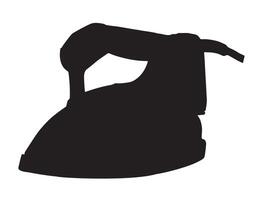 Iron silhouette on white background vector