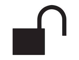 Lock silhouette on white background vector