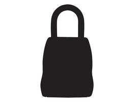 Lock silhouette on white background vector