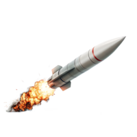 Transparent Background Rocket with Fire png