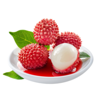 White Background Lychee Fruit png